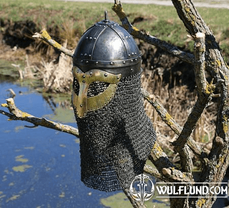 VIKING HELMET GJERMUNDBU WITH RIVETED AVENTAIL