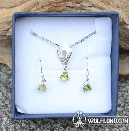 SAMARA - PERIDOT, STERLING SILVER JEWELLERY SET