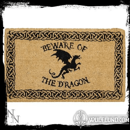 BEWARE OF THE DRAGON DOORMAT