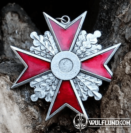 MALTESE CROSS, RED, PENDANT