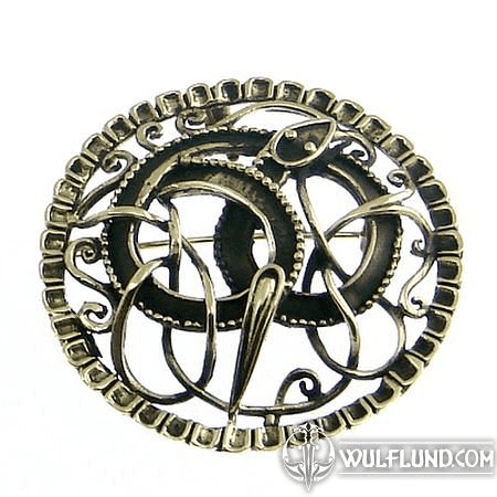 JORMUNGANDR, VIKING BRONZE BROOCH