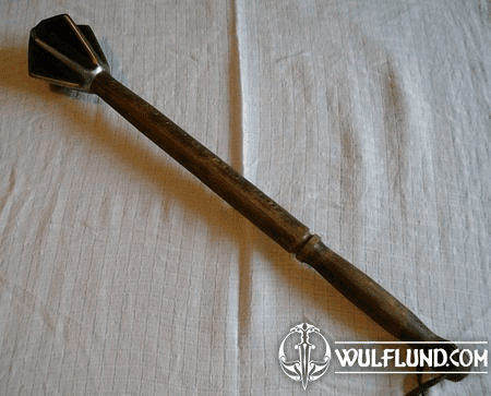 STEEL MACE WITH WOODEN STICK