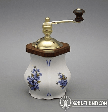 PORCELAIN SPICE MILL FORGET-ME-NOT