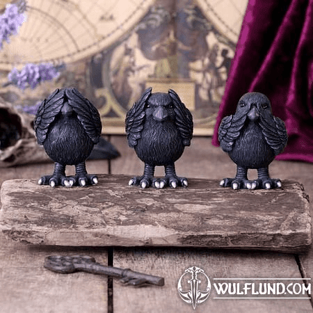 THREE WISE RAVENS 8.7CM