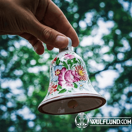 HANDPAINTED BELL, TRADIONAL CZECH CERAMICS