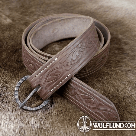 HIGHLANDER LEATHER BELT WITH FORGED BUCKLE