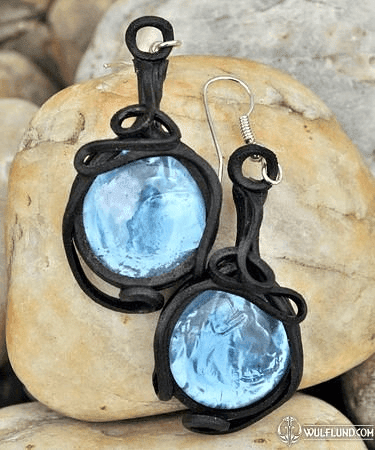 BLUE GLASS - EARRINGS