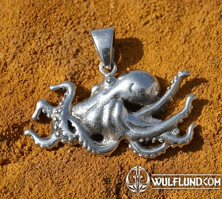 OCTOPUS CTHULHU, SILVER PENDANT, AG 925