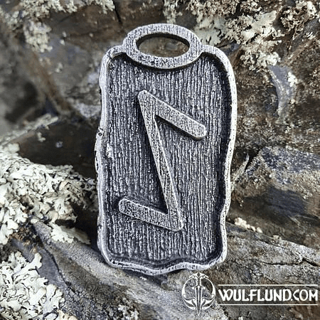 IHWAZ - RUNE TALISMAN, ZINC