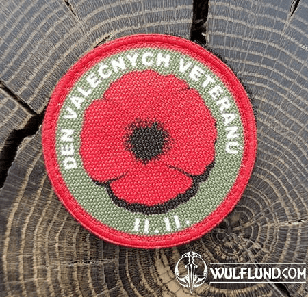 VETERAN'S DAY POPPY, VELCRO PATCH