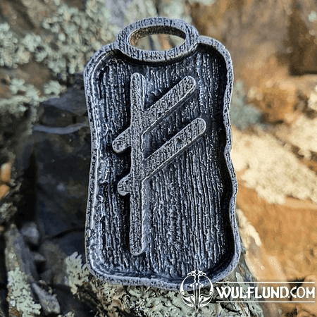 FEHU - FUTHARK, ZINC PENDANT