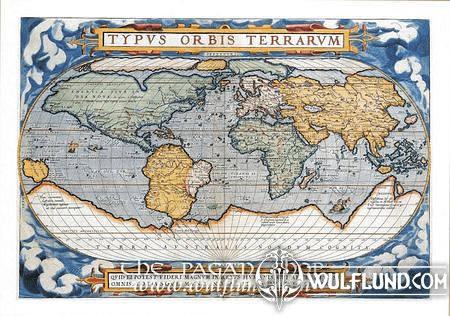 TYPUS ORBIS TERRARUM, HISTORICAL MAP, REPLICA