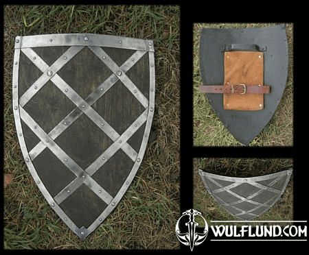 WOODEN GOTHIC SHIELD - BATTLE READY