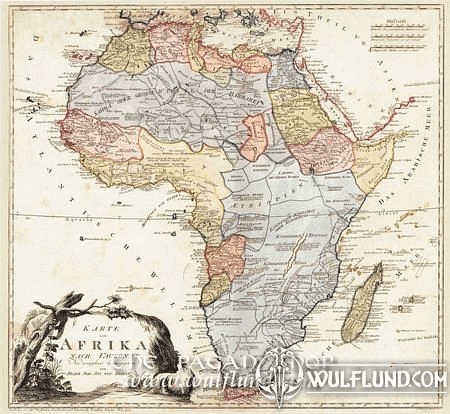 AFRICA 1795, HISTORICAL MAP, REPLICA