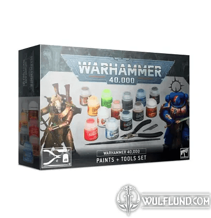 WARHAMMER 40,000: PAINTS + TOOLS SET