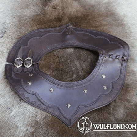 LEATHER COLLAR FLEUR DE LIS