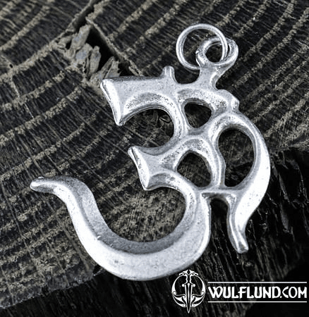 OM - AUM, VEDIC SYLLABLE, TIN PENDANT