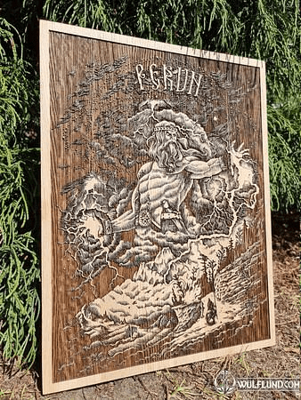 PERUN WALL DECORATION, WOOD 30X40