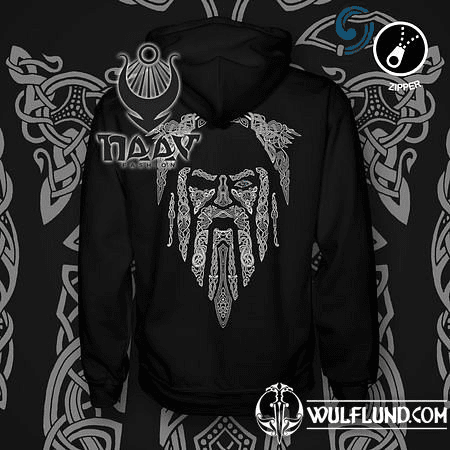 ODIN, VIKING ZIPPED HOODIE