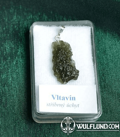 RAW MOLDAVITE PENDANT, AG 925