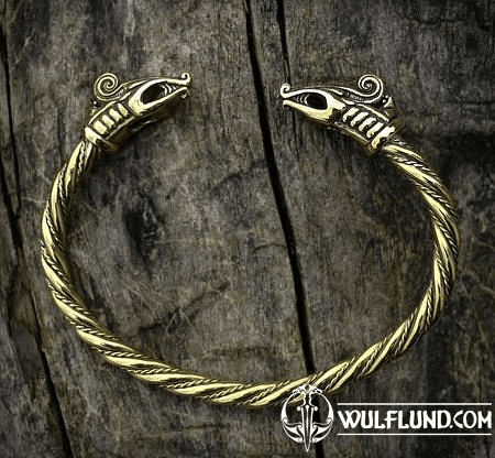 DREKI, VIKING BRACELET DRAGON, LAITON