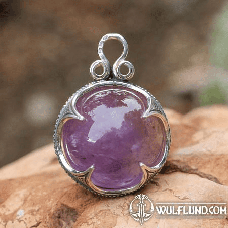 VIKING AMETHYST BALL PENDANT, GOTLAND, SILVER