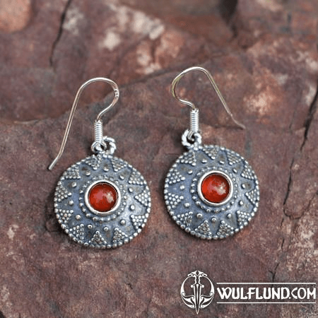 ISOLDA, HESSONITE, SILVER EARRINGS