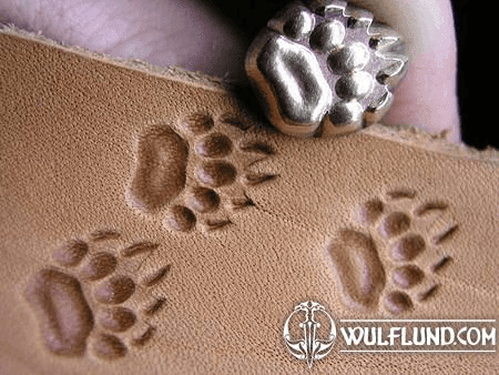 GRIZZLY BEAR PAW, LEATHER STAMP