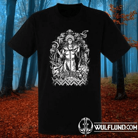 MORANA, GODDESS OF DEATH, MEN'S BLACK AND WHITE T-SHIRT