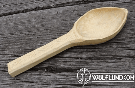 BIG DECORATED WOODEN SPOON - WOODCARVED SPOONS