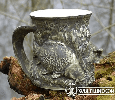 FISH - CARP AND PERCH, CERAMIC MUG, CUP