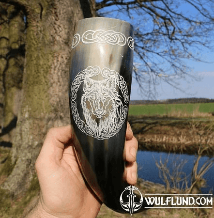 WOLF, DRINKING HORN