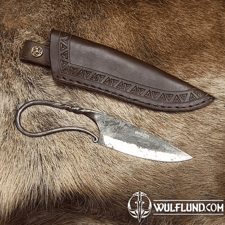 VÖLUNDR, FORGED VIKING KNIFE AND SHEATH DE LUXE