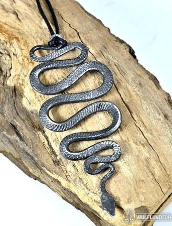 VIPERA, HAND FORGED SNAKE PENDANT