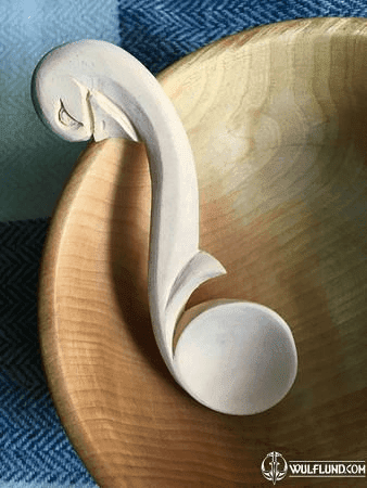 SWAN, HAND CARVED SPOON