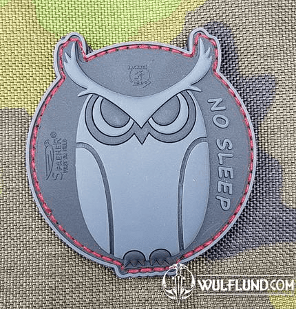 OWL - NO SLEEP, 3D RUBBER PATCH