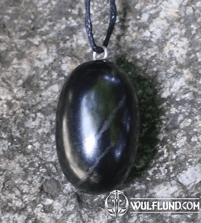 SHUNGITE, OVAL PENDANT