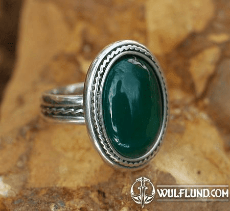 ANTICA, SILVER RING AND AGATE