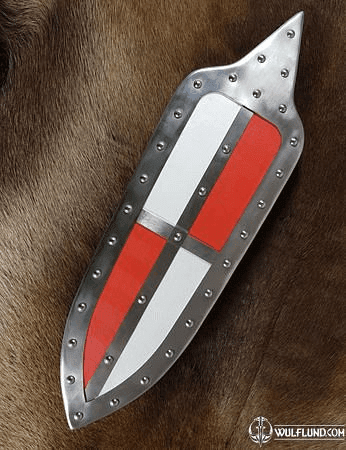 HUNGARIAN SHIELD, 15TH CENTURY, RED, WHITE