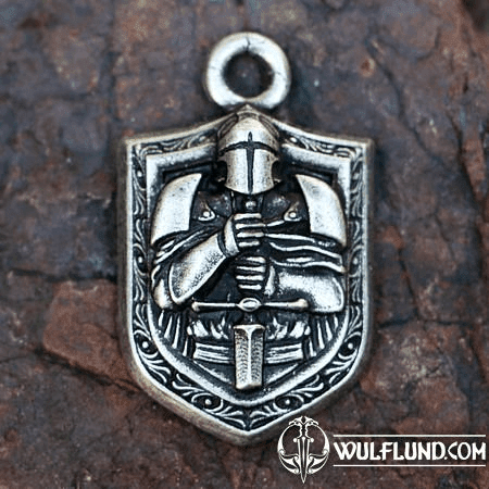 KNIGHT IN ARMOR, AMULET, ZINC