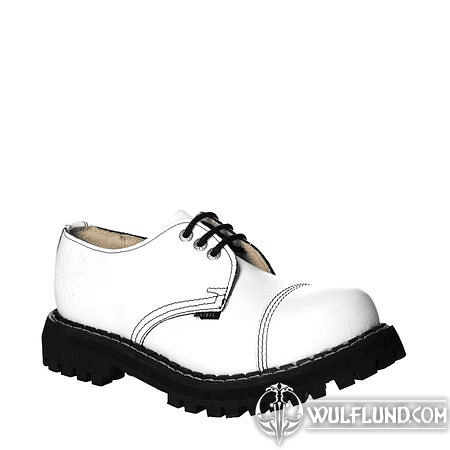 LEATHER BOOTS STEEL WHITE FULL 3-EYELET-SHOES