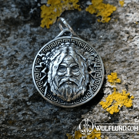 ZEUS, DIEU GREC, PENDENTIF ARGENT 925