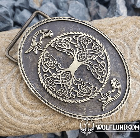 TREE OF LIFE, BELT BUCKLE, TIN ALLOY