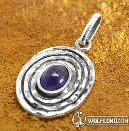 FOREST WELL, STERLING SILVER PENDANT, AMETHYST