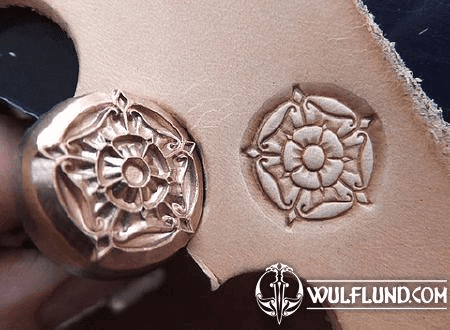 MEDIEVAL ROSE, LEATHER STAMP