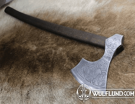 AXE OF PERUN, ETCHED SLAVIC AXE