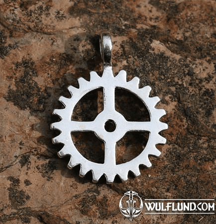 COG WHEEL, SILVER PENDANT