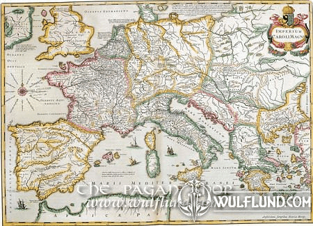 IMPERIUM CAROLI MAGNI, 1639, HISTORICAL MAP, REPLICA