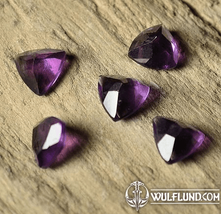 AMETHYST AFRICAN FACETTED, TRILLION, 6 X 6 MM