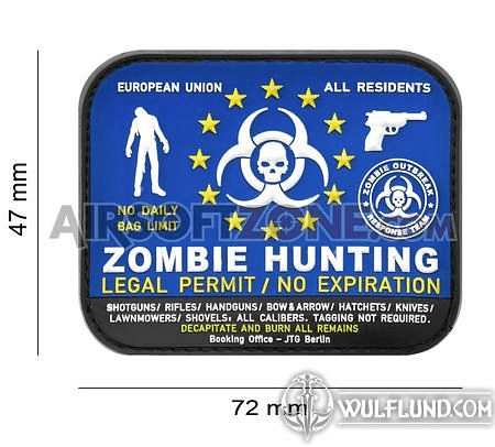 ZOMBIE HUNTER RUBBER PATCH